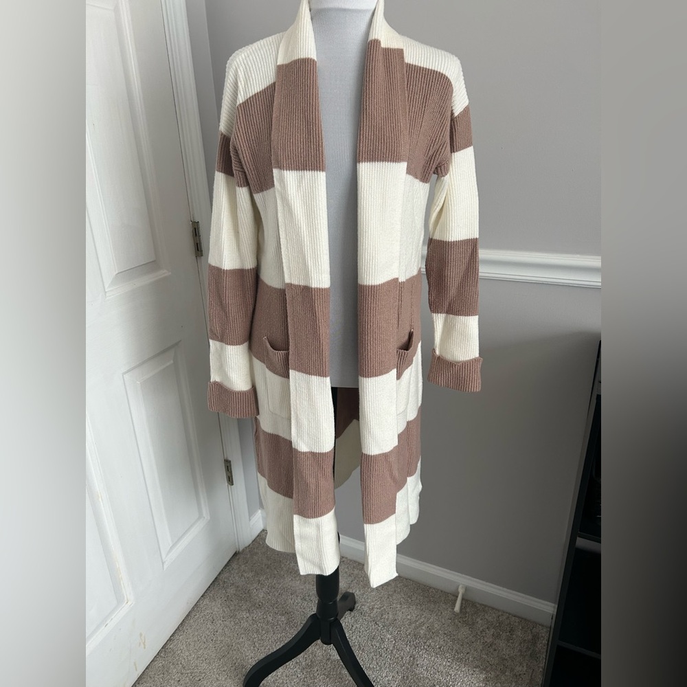 The Limited Brown and Cream Cardigan